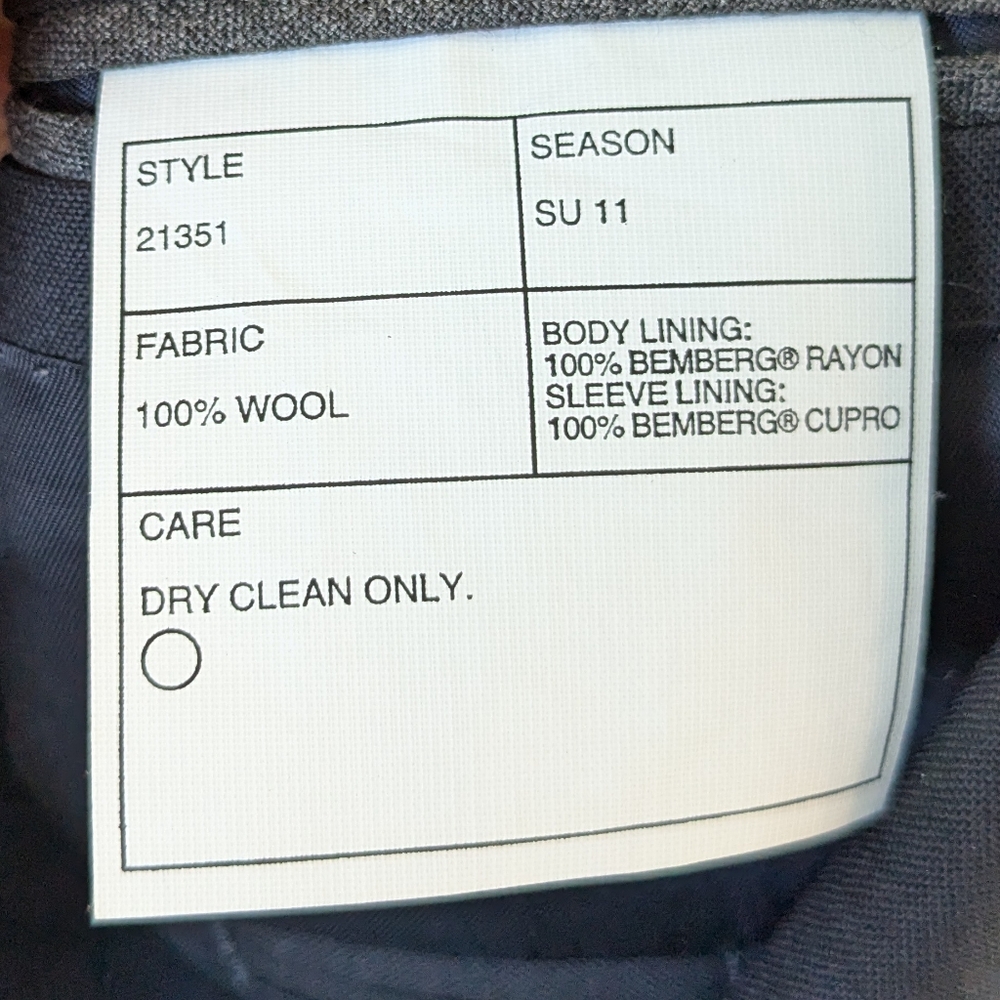 J. Crew Men's Blue Italian Wool Ludlow Jacket  Two Button Blazer Size 44R - Picture 5 of 6